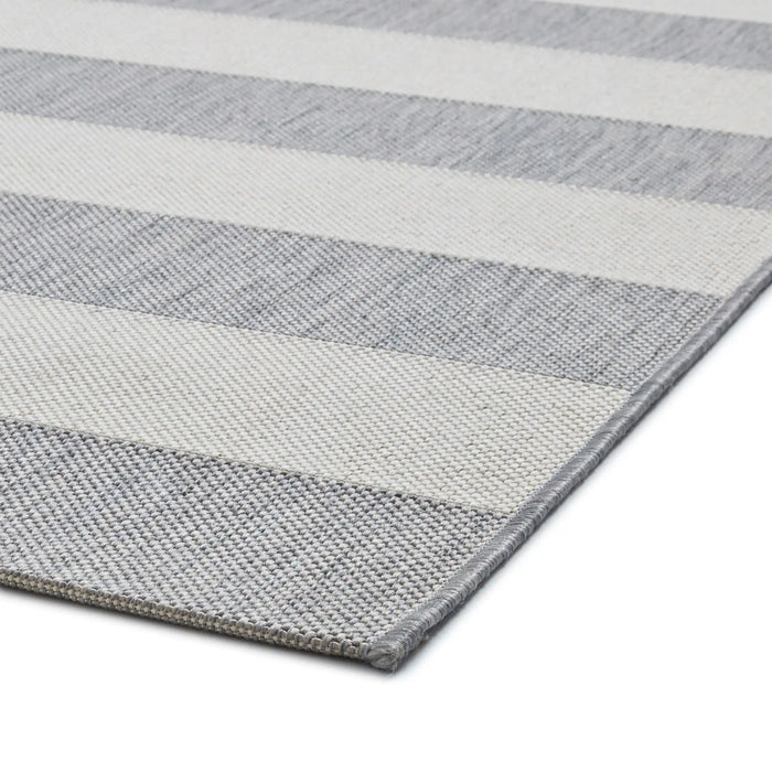 Think Rugs santa monica 48644 grey light beige Grey, Beige Living Room Flat Weave Rug.