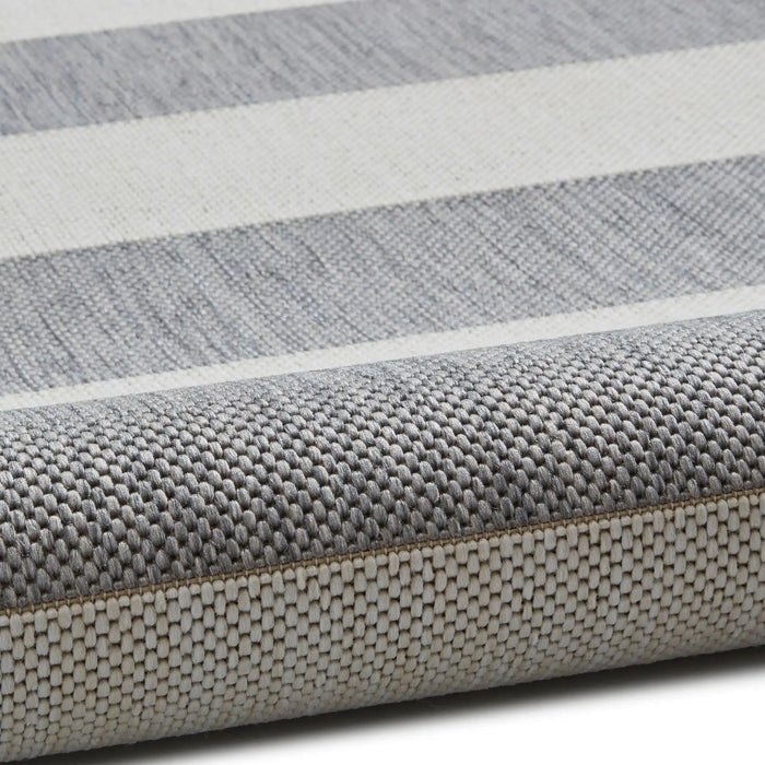 Think Rugs santa monica 48644 grey light beige Grey, Beige Living Room Flat Weave Rug.