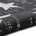 Think Rugs santa monica 48648 black white Black, Ivory Living Room Flat Weave Rug.