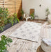 Think Rugs santa monica 48648 cream grey Grey, Ivory Living Room Flat Weave Rug.