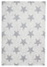 Think Rugs santa monica 48648 cream grey Grey, Ivory Living Room Flat Weave Rug.