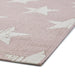 Think Rugs santa monica 48648 rose cream Ivory, Pink Living Room Flat Weave Rug.
