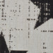 Think Rugs santa monica 48648 white black Black, Ivory Living Room Flat Weave Rug.
