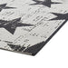 Think Rugs santa monica 48648 white black Black, Ivory Living Room Flat Weave Rug.
