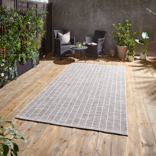 Think Rugs santa monica a041 beige Beige Living Room Flat Weave Rug.
