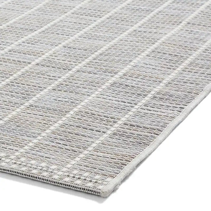Think Rugs santa monica a041 beige Beige Living Room Flat Weave Rug.