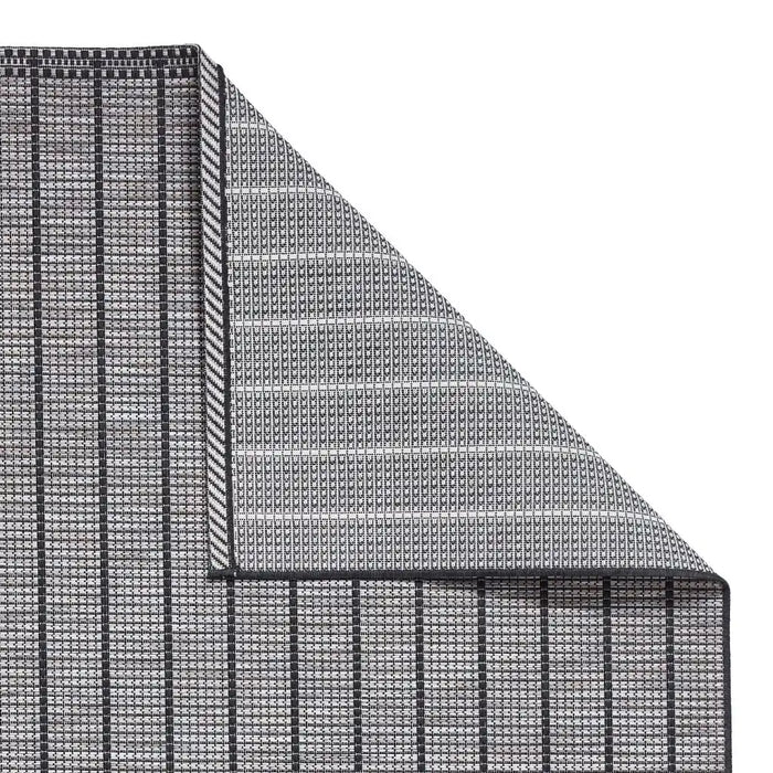 Think Rugs santa monica a041 black Black Living Room Flat Weave Rug.