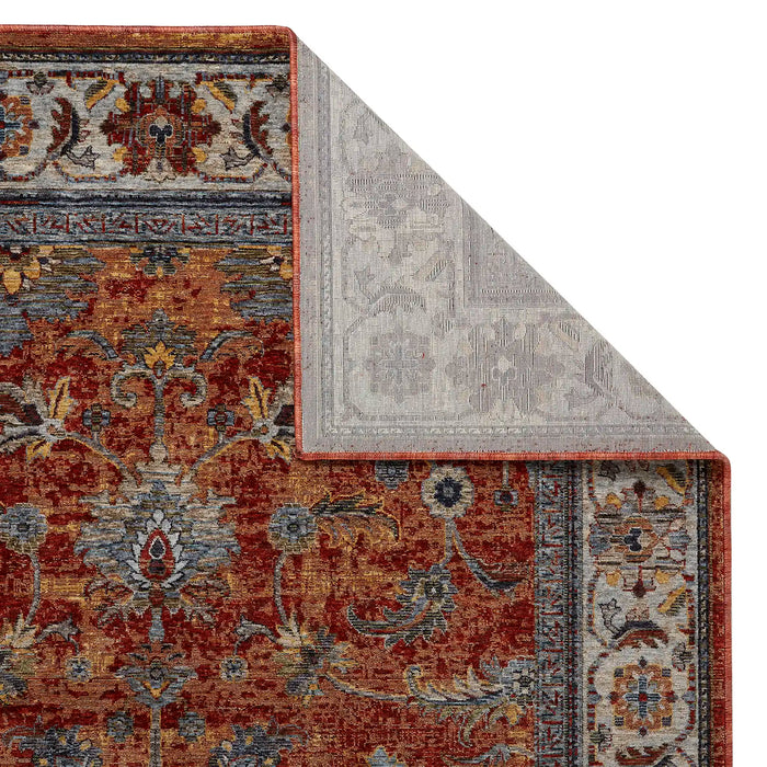 Oriental Weavers sarouk 53 r Blue, Red, Cream Living Room  Rug.