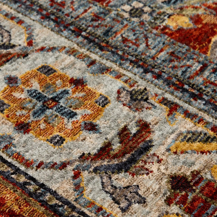 Oriental Weavers sarouk 53 r Blue, Red, Cream Living Room  Rug.