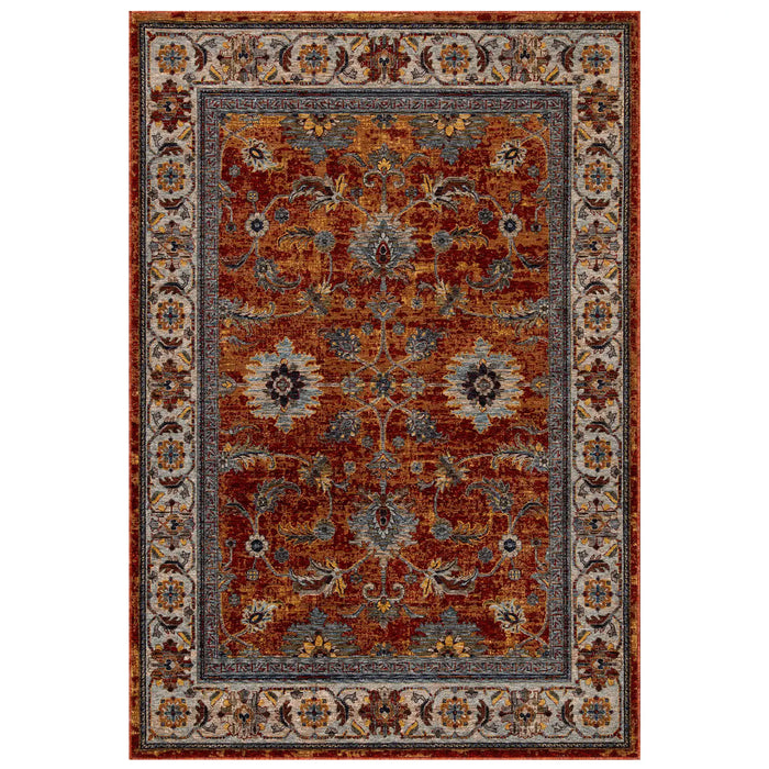 Oriental Weavers sarouk 53 r Blue, Red, Cream Living Room  Rug.