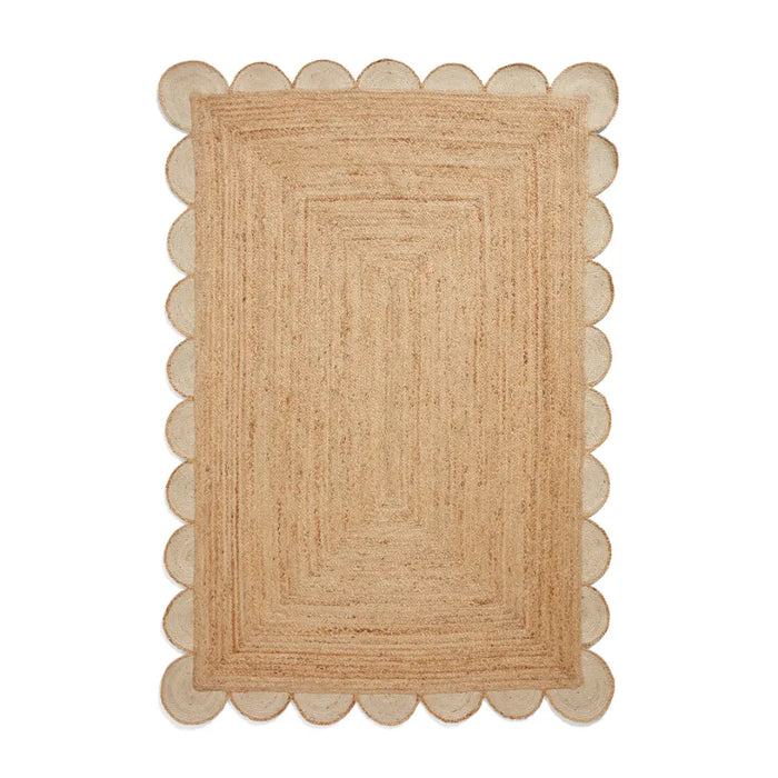 Savannah Jute Scallop Natural Rug