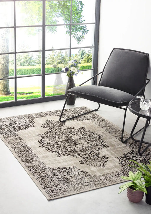 Origins saville grey black Brown, Grey, Black Living Room Geometric Rug.