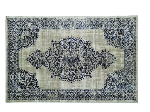 Origins saville grey Blue, Grey Living Room Geometric Rug.