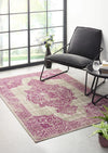 Origins saville grey rapberry Grey, Pink Living Room Geometric Rug.