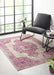 Origins saville grey rapberry Grey, Pink Living Room Geometric Rug.