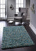 Origins rocks shaggy blue Blue Living Room Wool Rug.