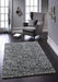 Origins rocks shaggy grey Grey Living Room Wool Rug.
