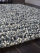 Origins rocks shaggy grey Grey Living Room Wool Rug.