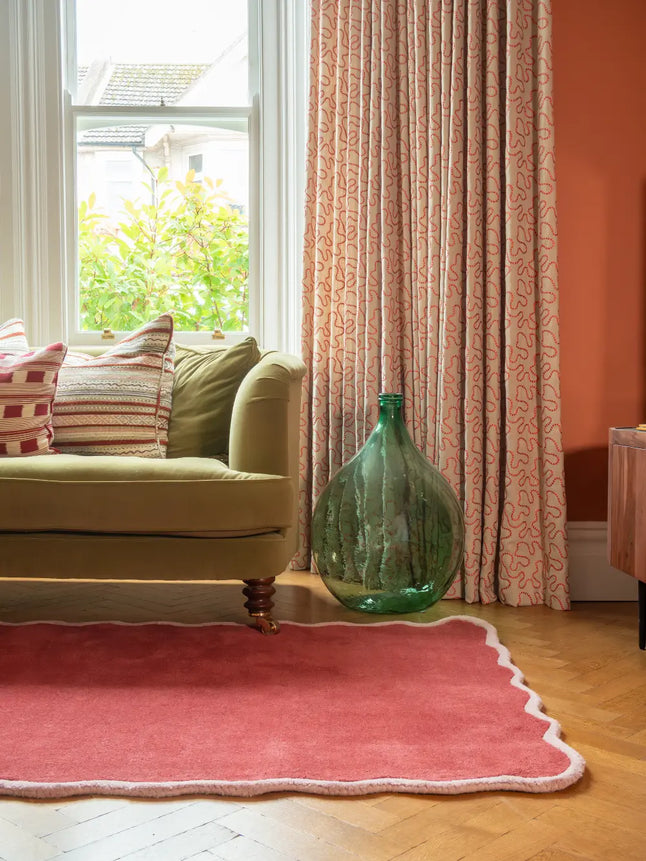 Scalloped Elsie Coral/Lilac