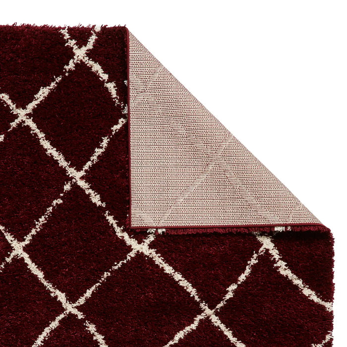 Think Rugs scandi berber g257 red cream Red, Cream Living Room  Rug.