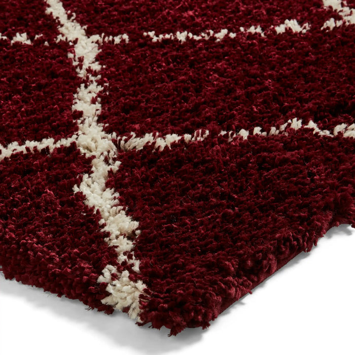 Think Rugs scandi berber g257 red cream Red, Cream Living Room  Rug.