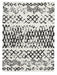 Think Rugs scandi berber g271 white black Black, Ivory Living Room  Rug.