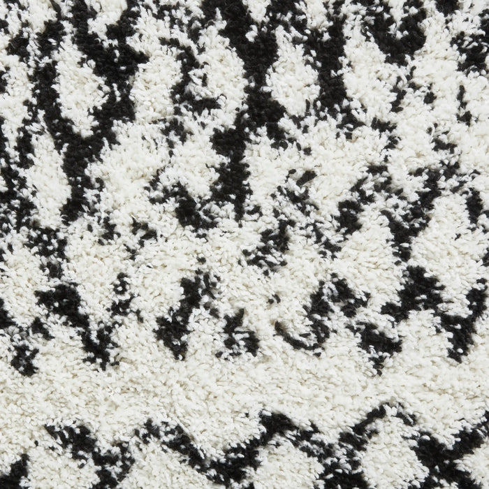 Think Rugs scandi berber g271 white black Black, Ivory Living Room  Rug.