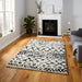 Think Rugs scandi berber g272 white black Black, Ivory Living Room  Rug.