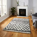 Think Rugs scandi berber g274 white black Black, Ivory Living Room  Rug.