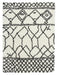 Think Rugs scandi berber g276 white black Black, Ivory Living Room  Rug.