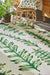 Scion scion screen printed ferns juniper 125907 Green, Cream Living Room Geometric Rug.