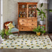 Scion scion screen printed leopard dots pebble sage 125206 Cream Living Room Geometric Rug.