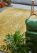 Scion scion screen printed orto lime 125407 Yellow Living Room Geometric Rug.