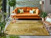 Scion scion screen printed orto lime 125407 Yellow Living Room Geometric Rug.