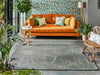 Scion scion screen printed orto frost 125404 Grey Living Room Geometric Rug.