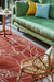 Scion scion screen printed orto rust 125400 Red Living Room Geometric Rug.