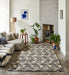 Scion scion screen printed ride the wave liquorice 125605 Grey Living Room Geometric Rug.