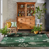 Scion scion screen printed stipa forest 126407 Green Living Room Geometric Rug.