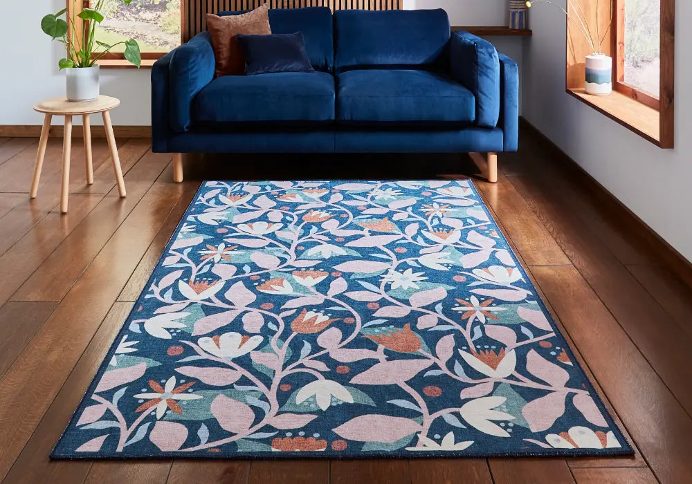 Scion Dancing Daisies Ink/Blush Washable