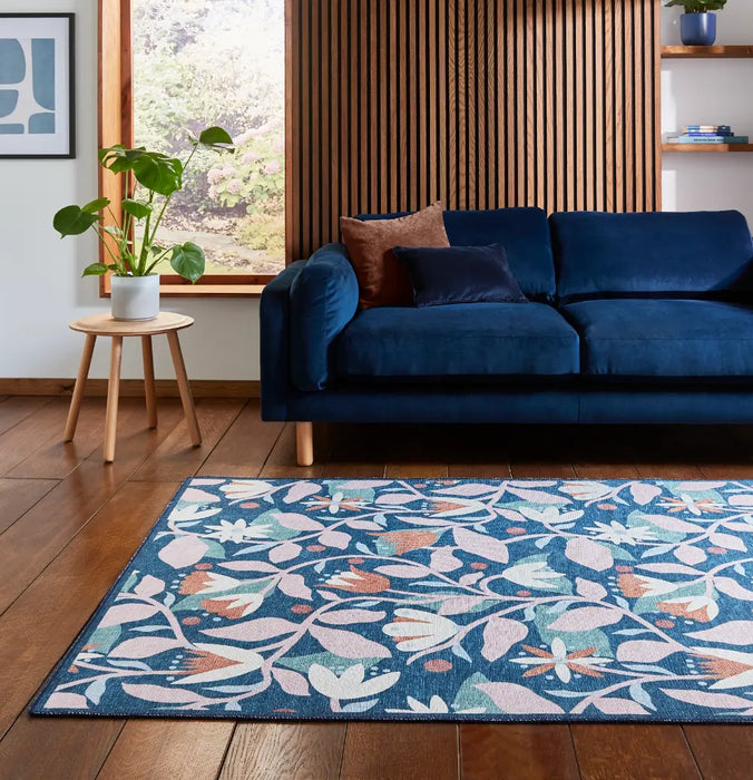 Scion Dancing Daisies Ink/Blush Washable