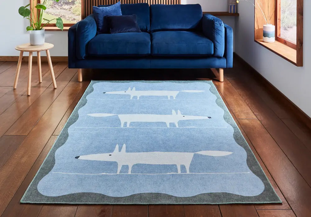 Scion Mr Fox Blue/White Washable