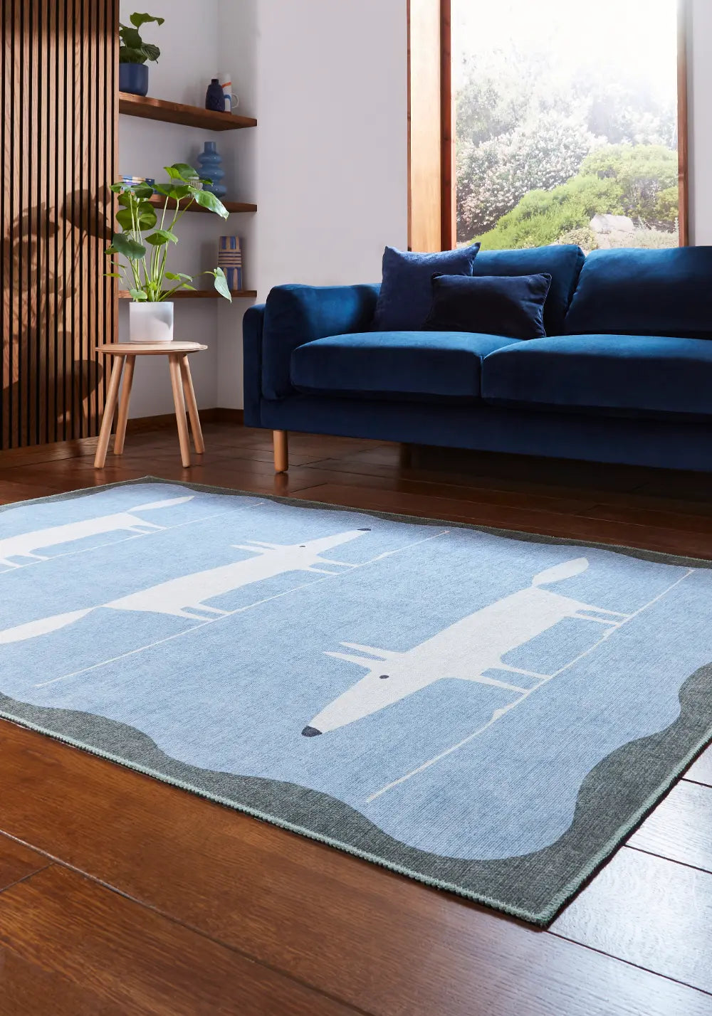 Scion Mr Fox Blue/White Washable Blue Rug — RugsDirect Online