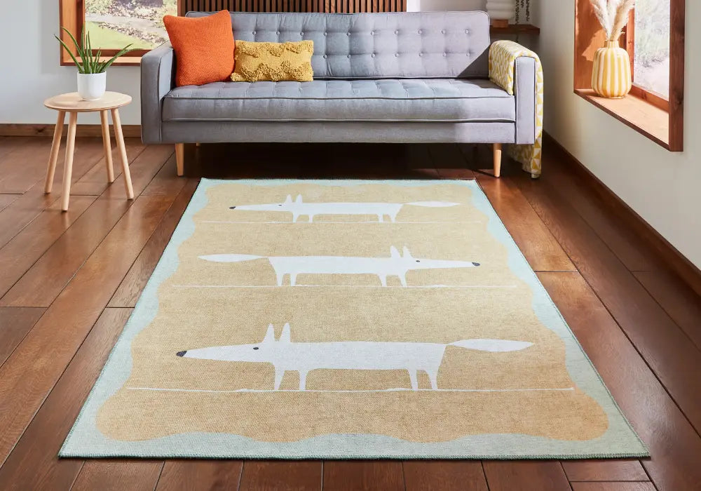 Scion Mr Fox Yellow/White Washable