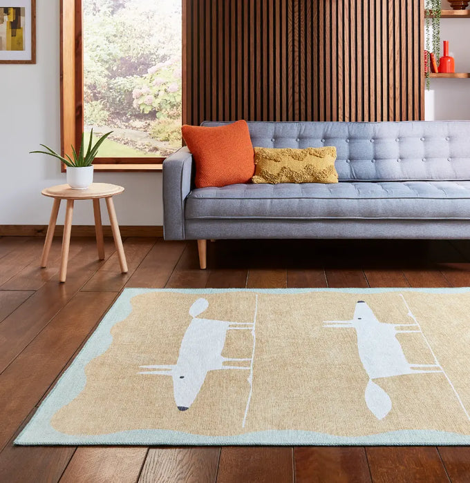 Scion Mr Fox Yellow/White Washable