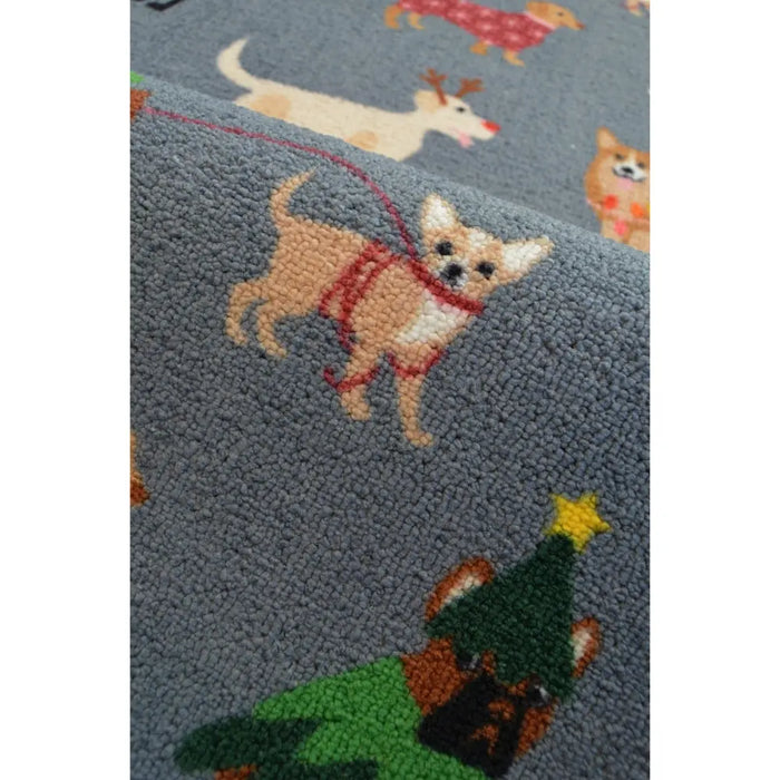 Seasonal Runners Multi Dogs Grey Washable