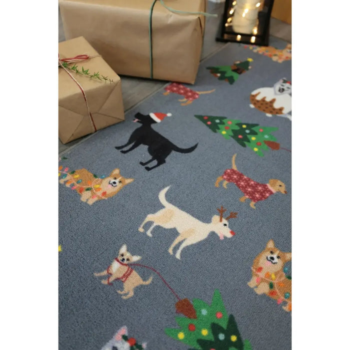 Seasonal Runners Multi Dogs Grey Washable