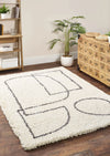 Origins artisan origins picasso Grey, Ivory Living Room Shaggy Rug.