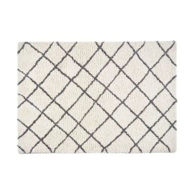 Origins artisan origins diamond Grey, Ivory Living Room Shaggy Rug.