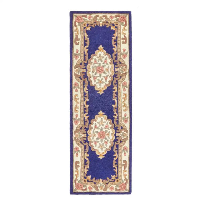 Origins shensi navy Blue, Navy Living Room Wool Rug.
