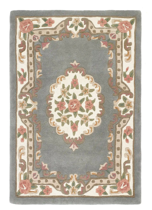 Origins shensi grey Grey Living Room Wool Rug.